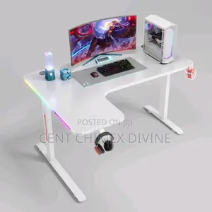 White Electric Adjustable Desk