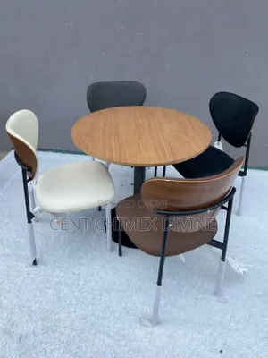 Wonderful Round Table With Wood Back Chair