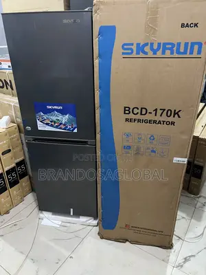 Skyrun 170 Litres Double Door Combi Fridge (Bcd-) -Dark Silver