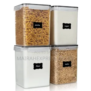 4pcs of 5.2l Airtight Container 
Comes With Label and Pen (2st7)