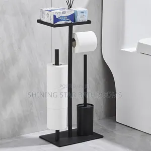 Standing Toilet and Tissue Holder