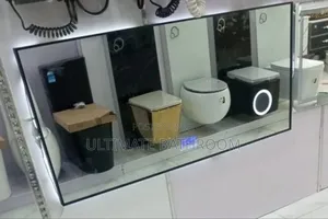 70x150cm Black Frame Bluetooth Mirror With Magnifier