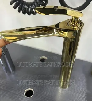 Long Mouth Gold Faucet For Washing Hand Basin