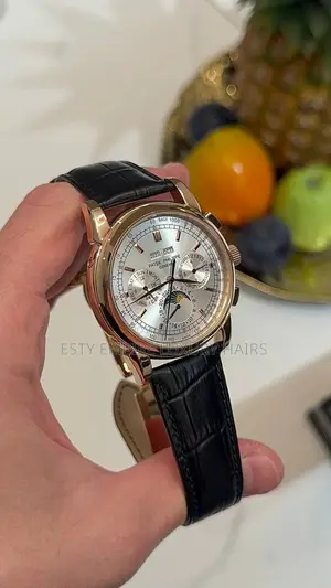 Automatic Luxury Patek Philippe Leather Wristwatch