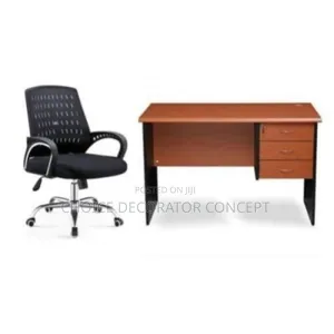 Manager Office Table and Mesh Swivel Chair