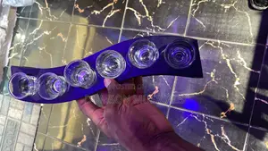 Tequila Shot Glasses With Wooden Base