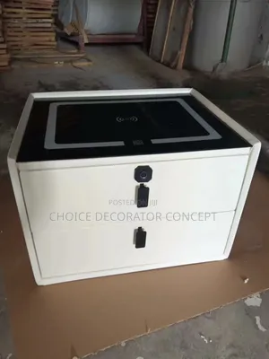 Modern Smart Nightstand With Wireless Charging – 2 Drawer Unit*