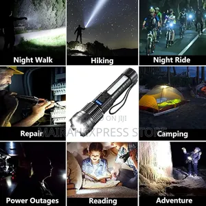 Rechargeable 5 Modes Led Flashlight With Cob Side Light