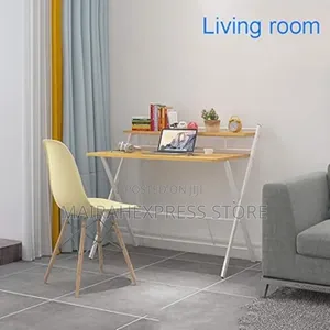 Movable 2-layer Folding Table, Simple Small Study Table.