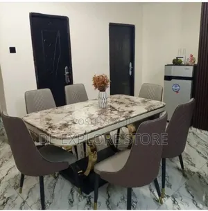 Dining Table Set Brown Color