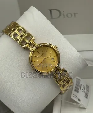 Original Dior Gold Stainless Steel Quartz Watch