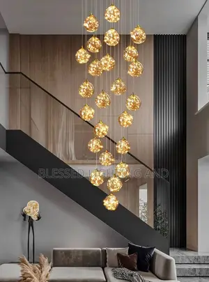 15 Glass Staircase, High Roof Living Room, Hotel Lobby, Villa Restaura