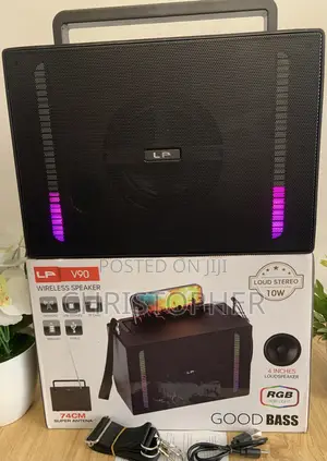 Lp-V90 Clear Solid Heavy Bass Wireless Bluetooth Speaker With Fm Radio