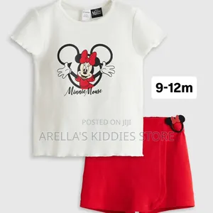 LCW Baby Minnie Mouse Printed Girls' T-Shirt and Skirt