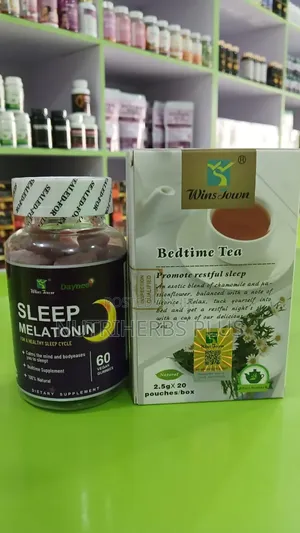 Wins Town Sleep Melatonin Gummies +Bedtime Tea:For a Sound Sleep