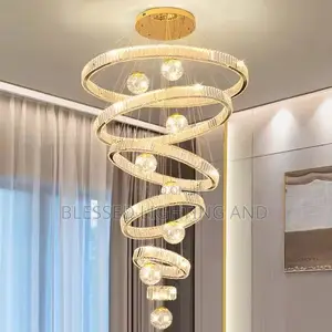 Luxury Modern High Ceiling Living Room, Staircase, Hotel Lobby