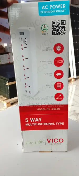 Vinco Surge Protector Extension 5ways