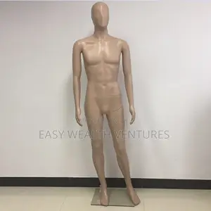 Abstract Head Plastic Mannequin Male Torso