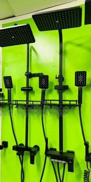 Black Showers With Soap Basket