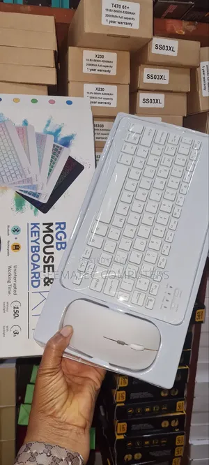 Bluetooth/Wireless Rechargeable Keyboard and Mouse