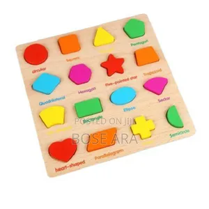 Colorful Wooden Shapes for Toddler and Nursery