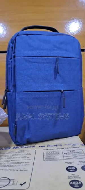 Back Laptop Bag Navy Blue With Charging Port and Cable
