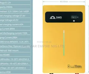 Original Solid Imported 10kwh SMS Lithium Battery One Year Warranty