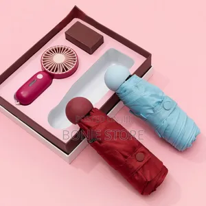 3in1 Gift Set - Hand Fan, Umbrella, Card Holder, Corporate Gift Set