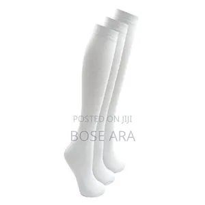 School Socks Boys and Girls Kneel Length Cotton School Socks (3 Pairs