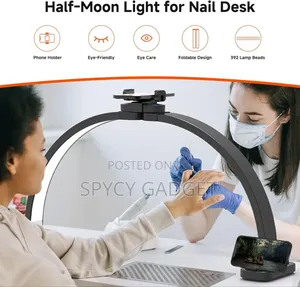 Half Moon Light for Nail Techs With Phone Holder