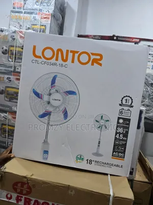 18inch Lontor Rechargeable Standing Fan Long Lasting