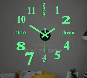 Big Size Diy Wall Clock Luminous Design