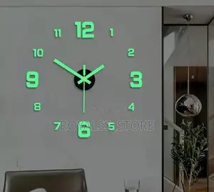 Big Size Diy Wall Clock Luminous Design