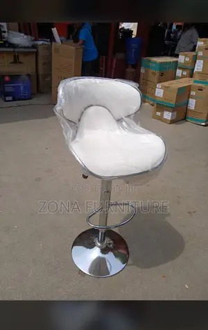 High Bar Stool White, Adjustable
