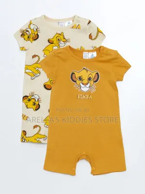 Printed Baby Boy Snap Fastener Romper 2-Piece Set.
