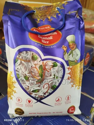 5kg Basmati Rice: 11 Khumb Premium, Extra Long Grain