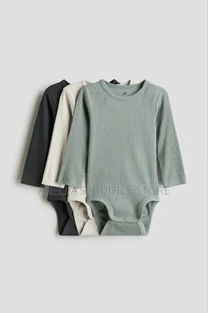 3-Pack Ribbed Bodysuits 2-4m