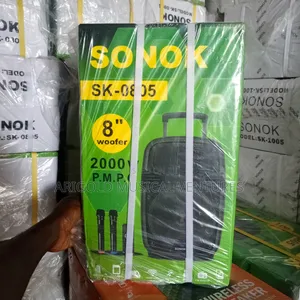 Sonok 8 Inches Public Address System With 2 Wireless Mic