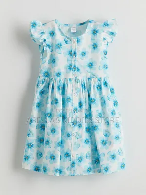 Crew Neck Floral Poplin Dress