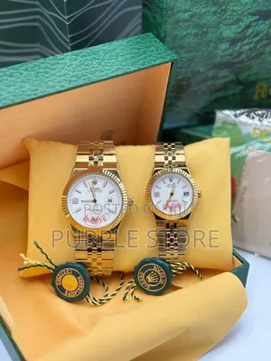 Rolex Quality Couples Automatic Gold Watch Fully Packaged
