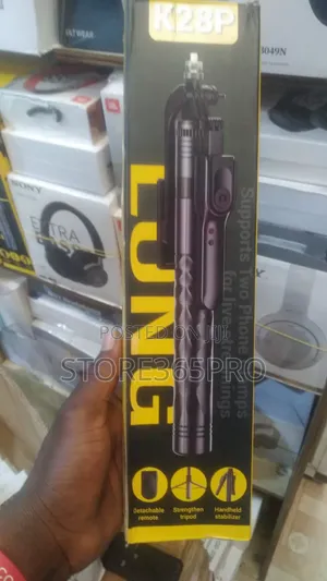 Tripod and Selfie Stick With Led Light