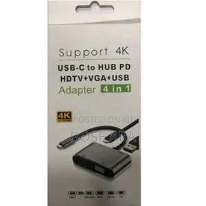 Usb Type C to Hdmi Vga Adapter 4-in-1 Vga Docking Station