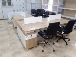 Workstation by 4 With Mobile Drawer