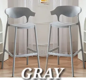 Silas Kitchen Stackable Bar Stools - Set of 2 ( Gray)