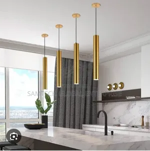 Modern Gold Tube Led Pendant Light – Luxury Hanging Ceiling Lamp