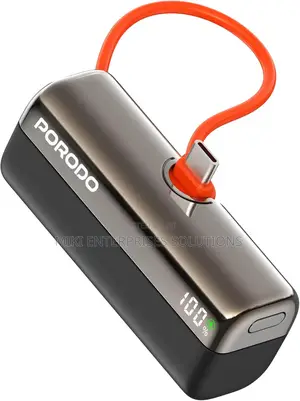 Porodo Power Bank 10000mah Type-C Input: 5v/3a 9v/2a 12v/1.5a -