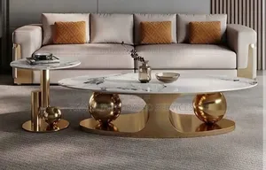 Marble Center Table With Side Stool