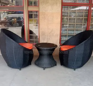 Modern Rattan Table and Chairs