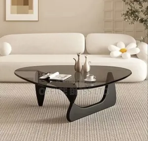 New Design Glass Table With Wooden Base( 70*70*31cm)