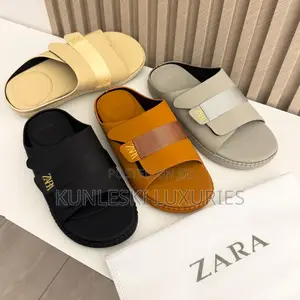 Original Zara Casual Leather Slippers for Men
